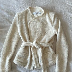 IRO boucle wrap jacket with belt